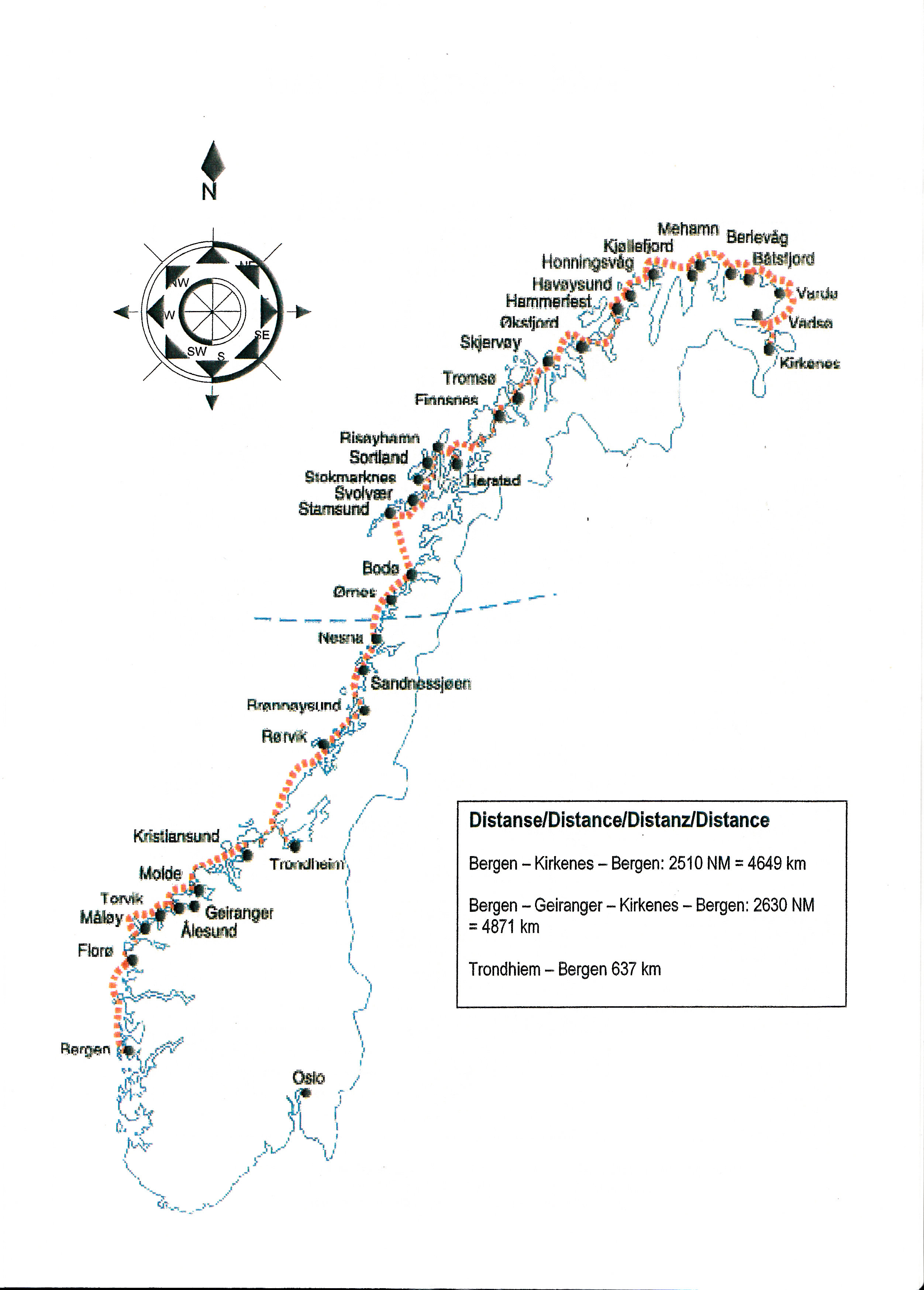 Hurtigruten Route